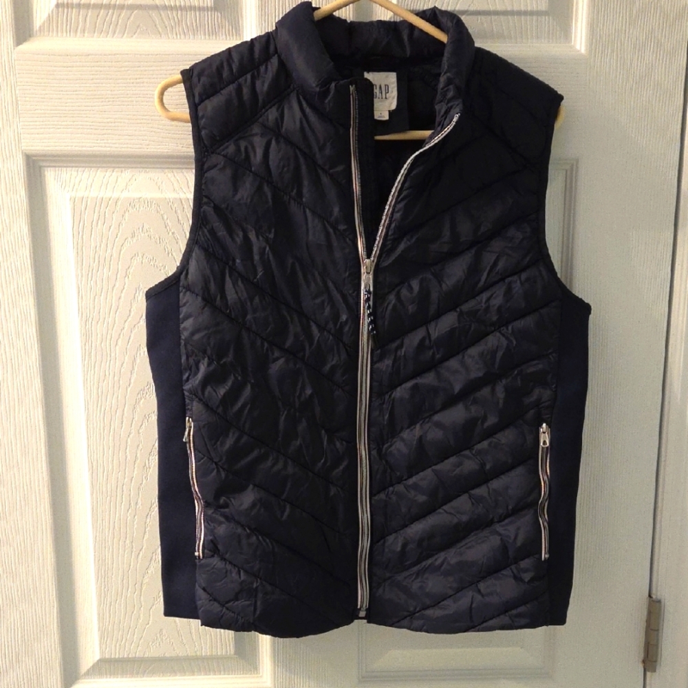 Gap Primaloft Down Alternative Dark Blue Quilted … - image 1